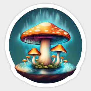 Floating Mushroom Island Sticker